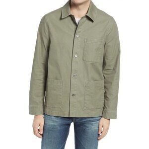 Bonobos Mens Olive Green Lightweight Button Front Pockets Chore Jacket Sz XL New